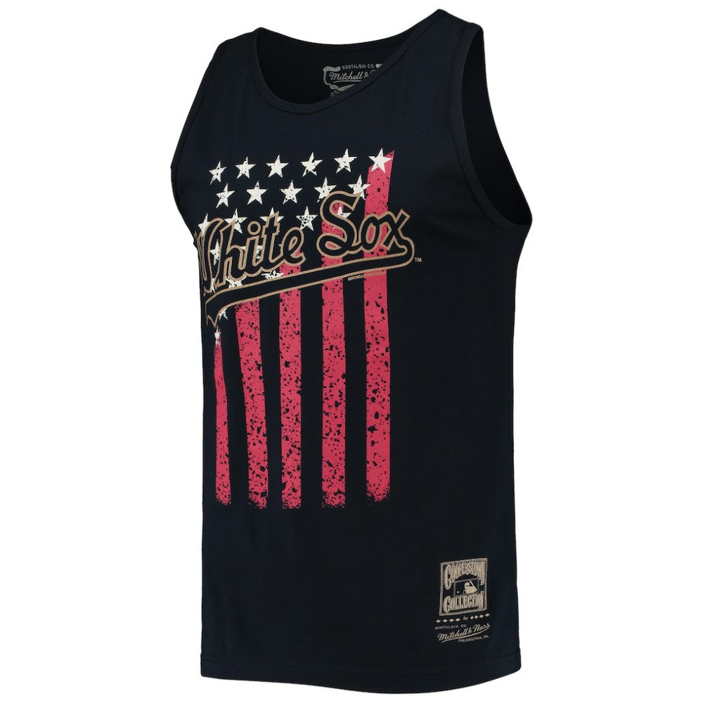 Chicago White Sox Mitchell & Ness Cooperstown Collection Stars and Stripes Tank Top - Navy - Mitchell & Ness Lifestyle