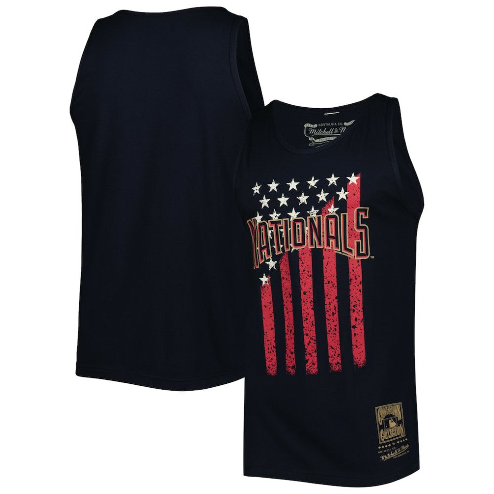 Washington Nationals Mitchell & Ness Cooperstown Collection Stars and Stripes Tank Top - Navy - Mitchell & Ness Discount