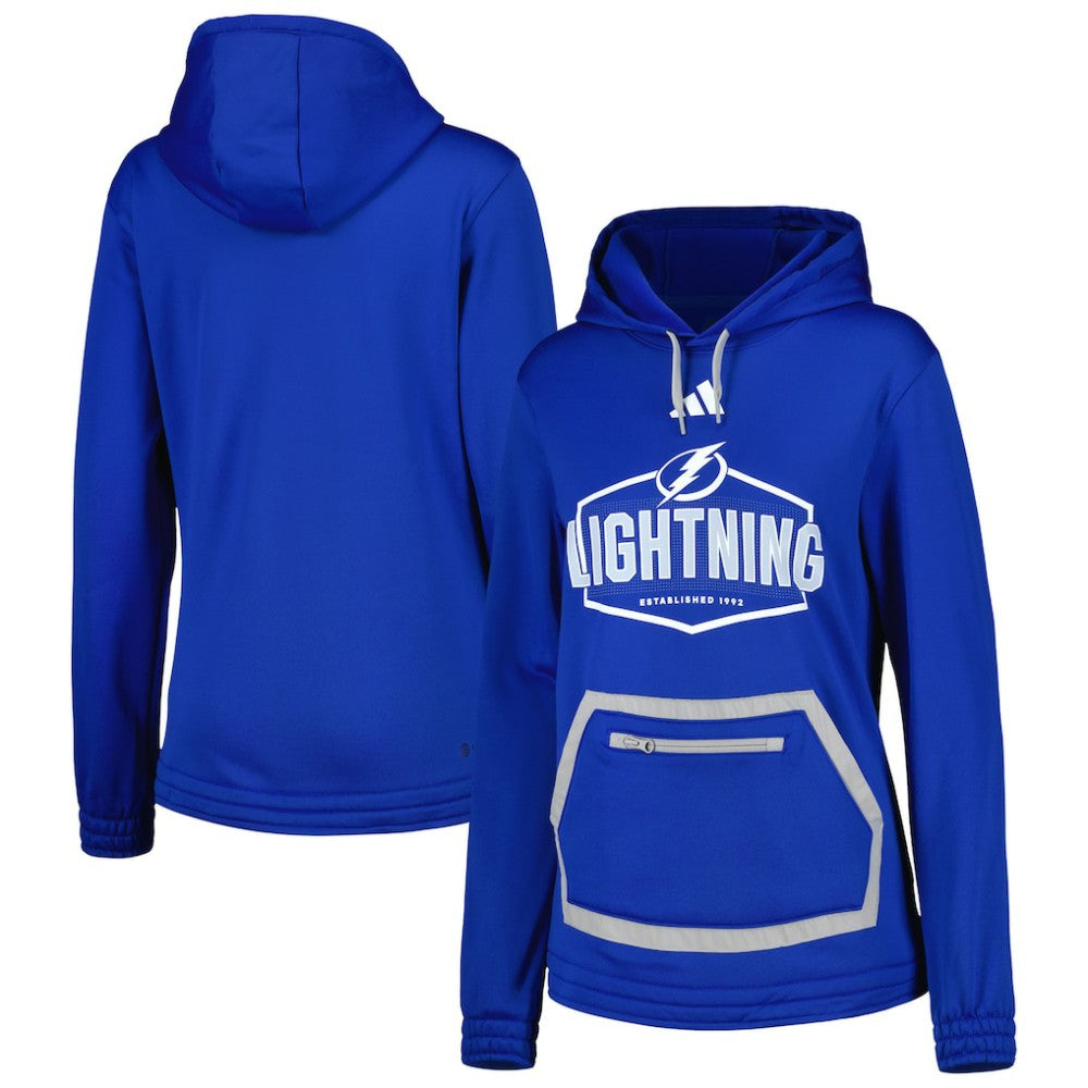 Tampa Bay Lightning adidas Women's Team Pullover Hoodie - Blue - NHL 4943417