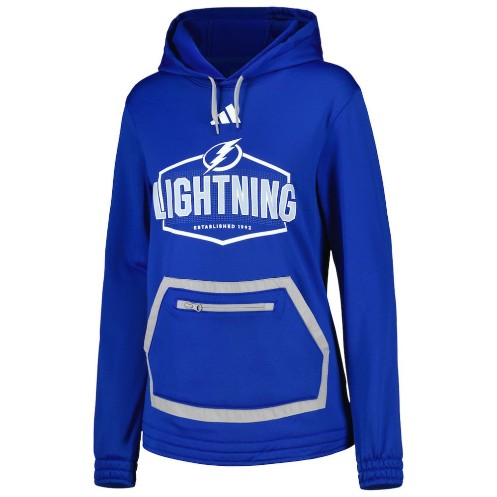 Tampa Bay Lightning adidas Women's Team Pullover Hoodie - Blue - NHL 4943417
