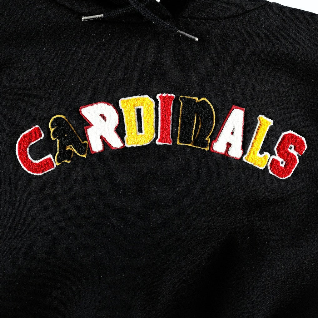 Arizona Cardinals The Wild Collective Women's Cropped Pullover Hoodie Black
