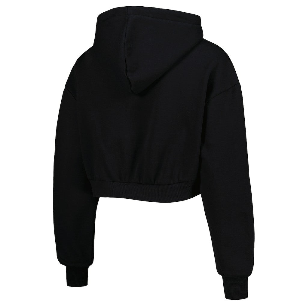 Baltimore Ravens The Wild Collective Women's Cropped Pullover Hoodie Black