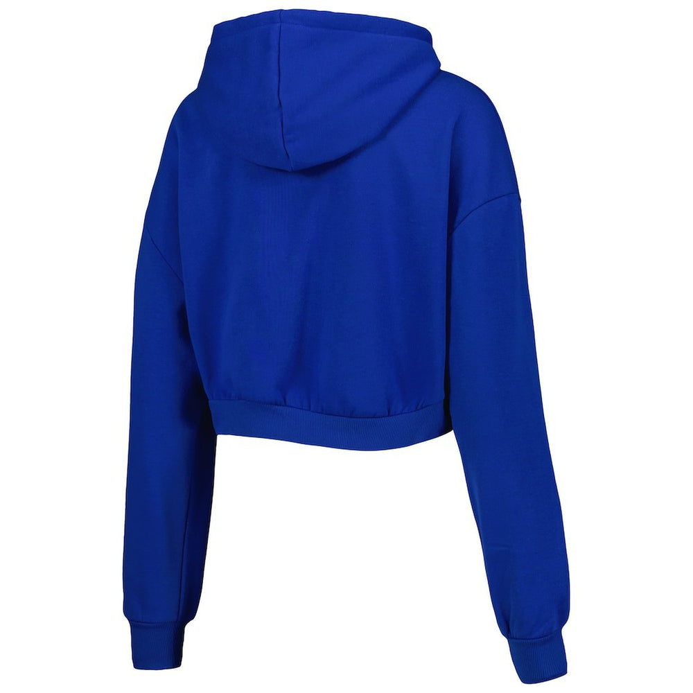 Buffalo Bills The Wild Collective Women's Cropped Pullover Hoodie Royal