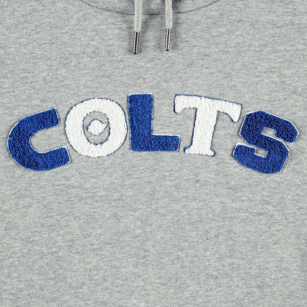 Indianapolis Colts The Wild Collective Women's Cropped Pullover Hoodie Gray