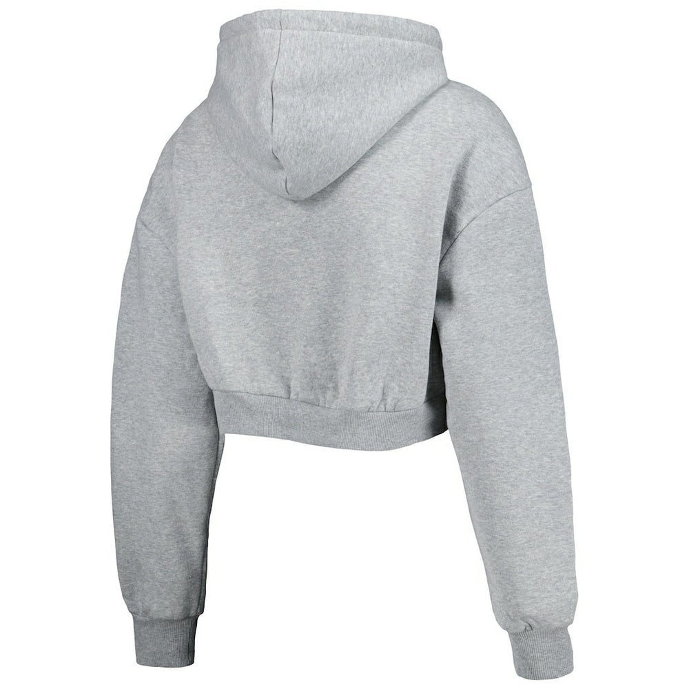 Los Angeles Chargers The Wild Collective Women's Cropped Pullover Hoodie Gray