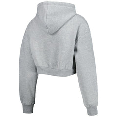 Los Angeles Chargers The Wild Collective Women's Cropped Pullover Hoodie Gray