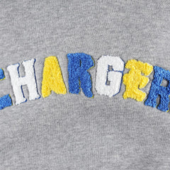 Los Angeles Chargers The Wild Collective Women's Cropped Pullover Hoodie Gray