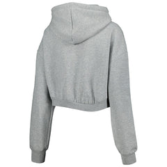 Pittsburgh Steelers The Wild Collective Women's Cropped Pullover Hoodie Gray