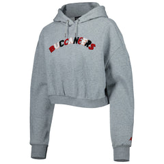 Tampa Bay Buccaneers The Wild Collective Women's Cropped Pullover Hoodie Gray