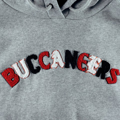 Tampa Bay Buccaneers The Wild Collective Women's Cropped Pullover Hoodie Gray