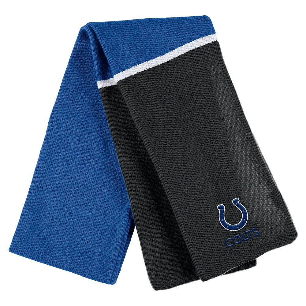 Indianapolis Colts WEAR by Erin Andrews Women's Colorblock Cuffed Knit Hat with Pom and Scarf Set Royal