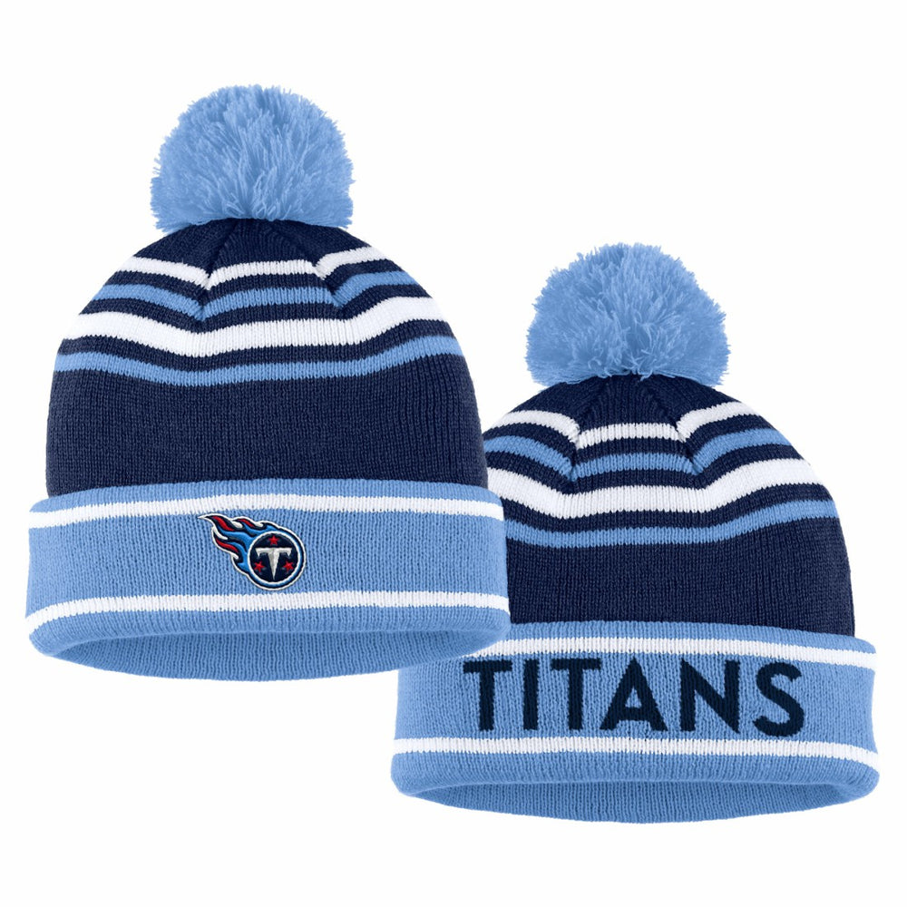Tennessee Titans WEAR by Erin Andrews Women's Colorblock Cuffed Knit Hat with Pom and Scarf Set Navy