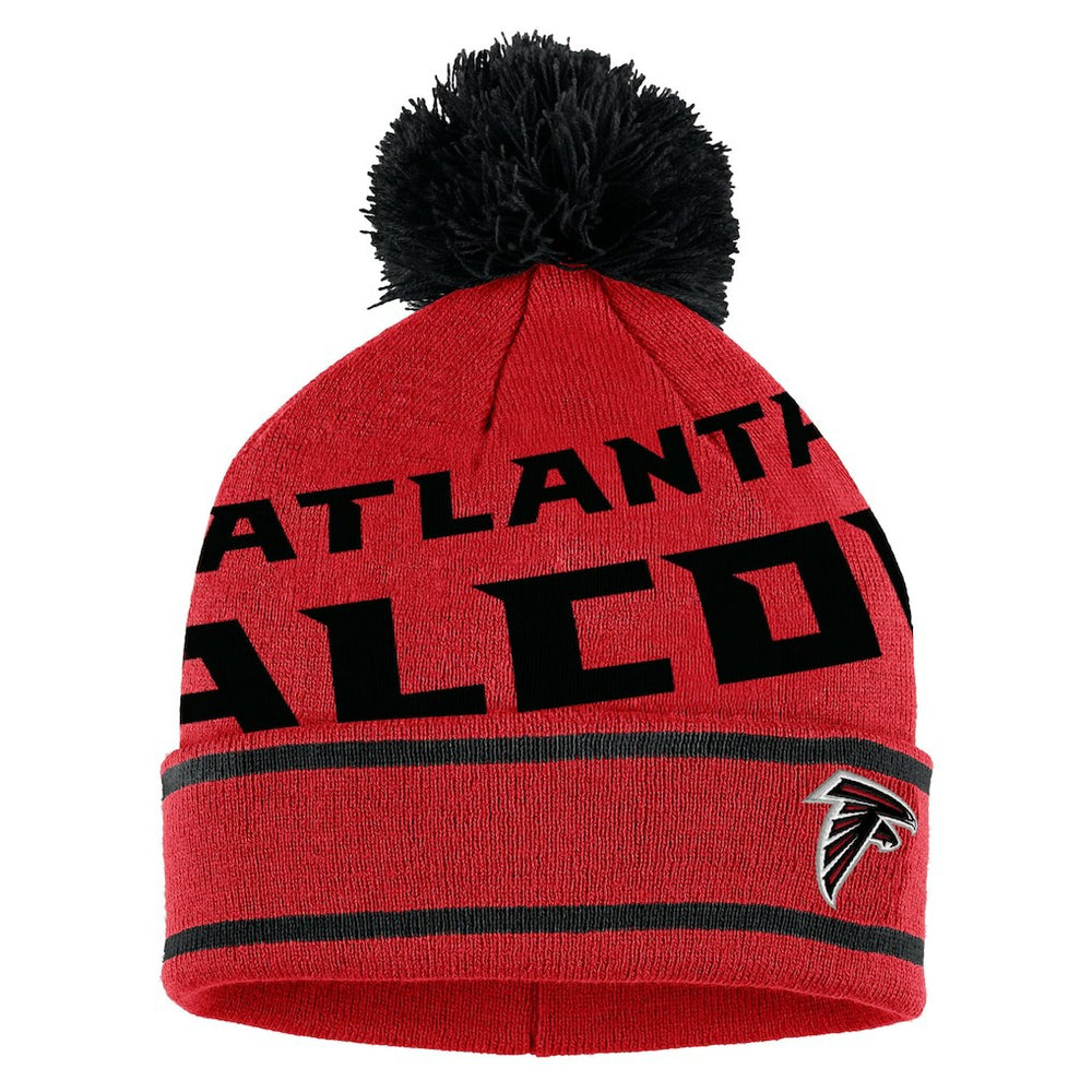 Atlanta Falcons WEAR by Erin Andrews Women's Double Jacquard Cuffed Knit Hat with Pom and Gloves Set Red