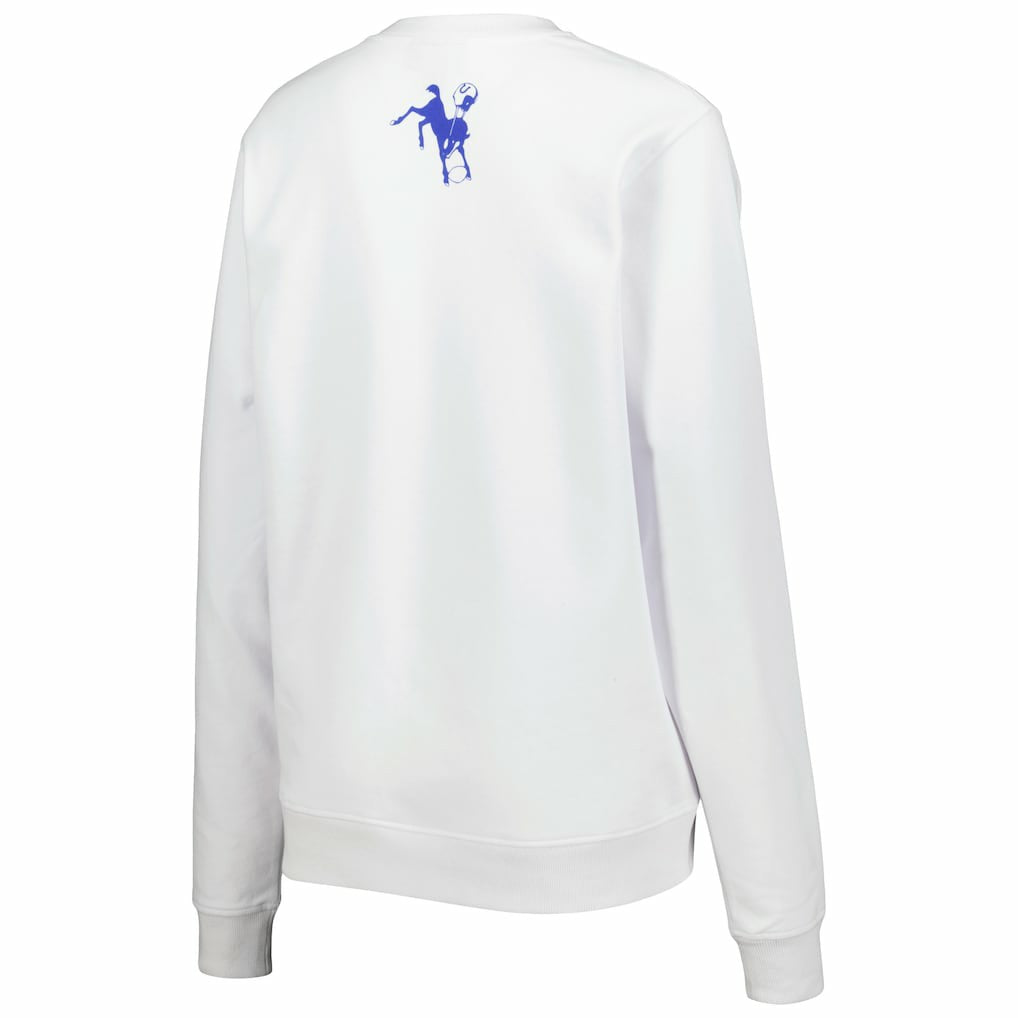 Indianapolis Colts The Wild Collective Women's Cheer V-Neck Fleece Pullover Sweatshirt White