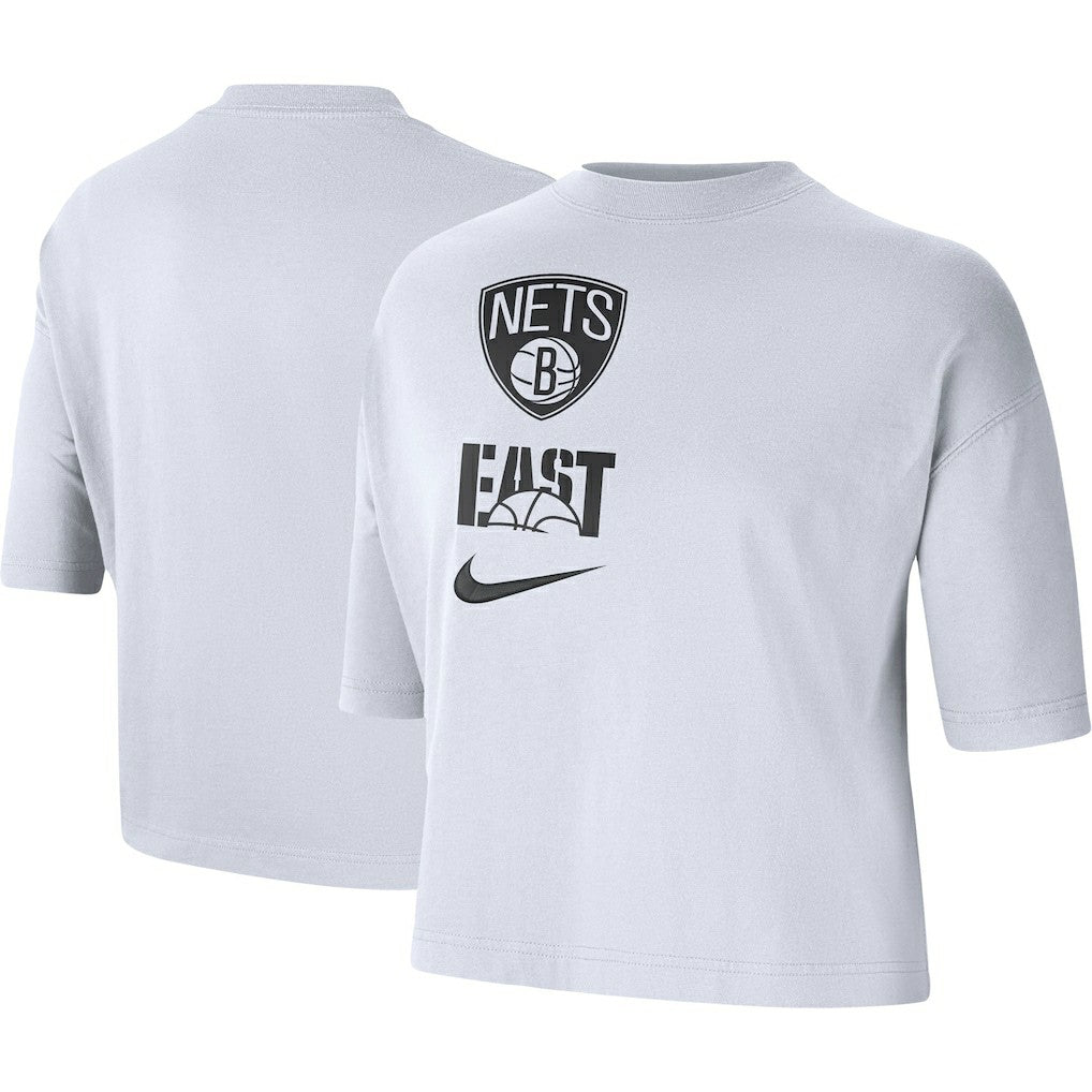 Brooklyn Nets Women's Essential Boxy T-Shirt White | Nike for sale