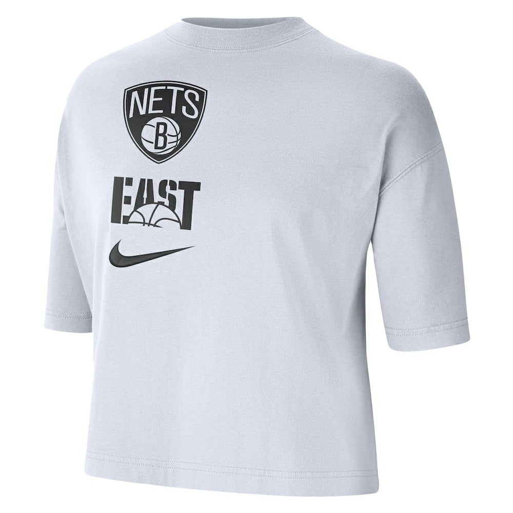 Brooklyn Nets Women's Essential Boxy T-Shirt White | Nike for sale