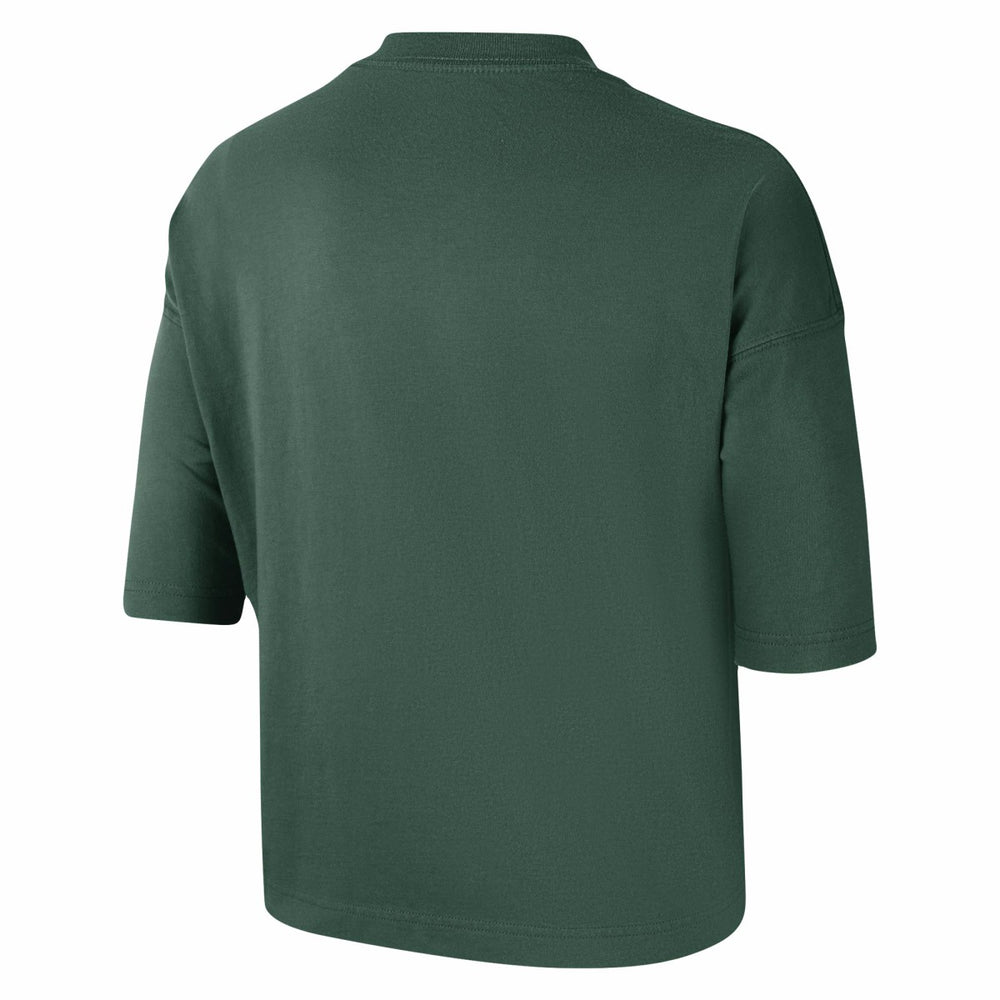Milwaukee Bucks Women's Essential Boxy T-Shirt Hunter Green | Nike Lifestyle