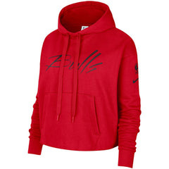 Chicago Bulls Women's Split Flip Courtside Cropped Pullover Hoodie Red | Nike for sale