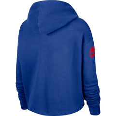 Philadelphia 76ers Women's Split Flip Courtside Cropped Pullover Hoodie Royal | Nike discount