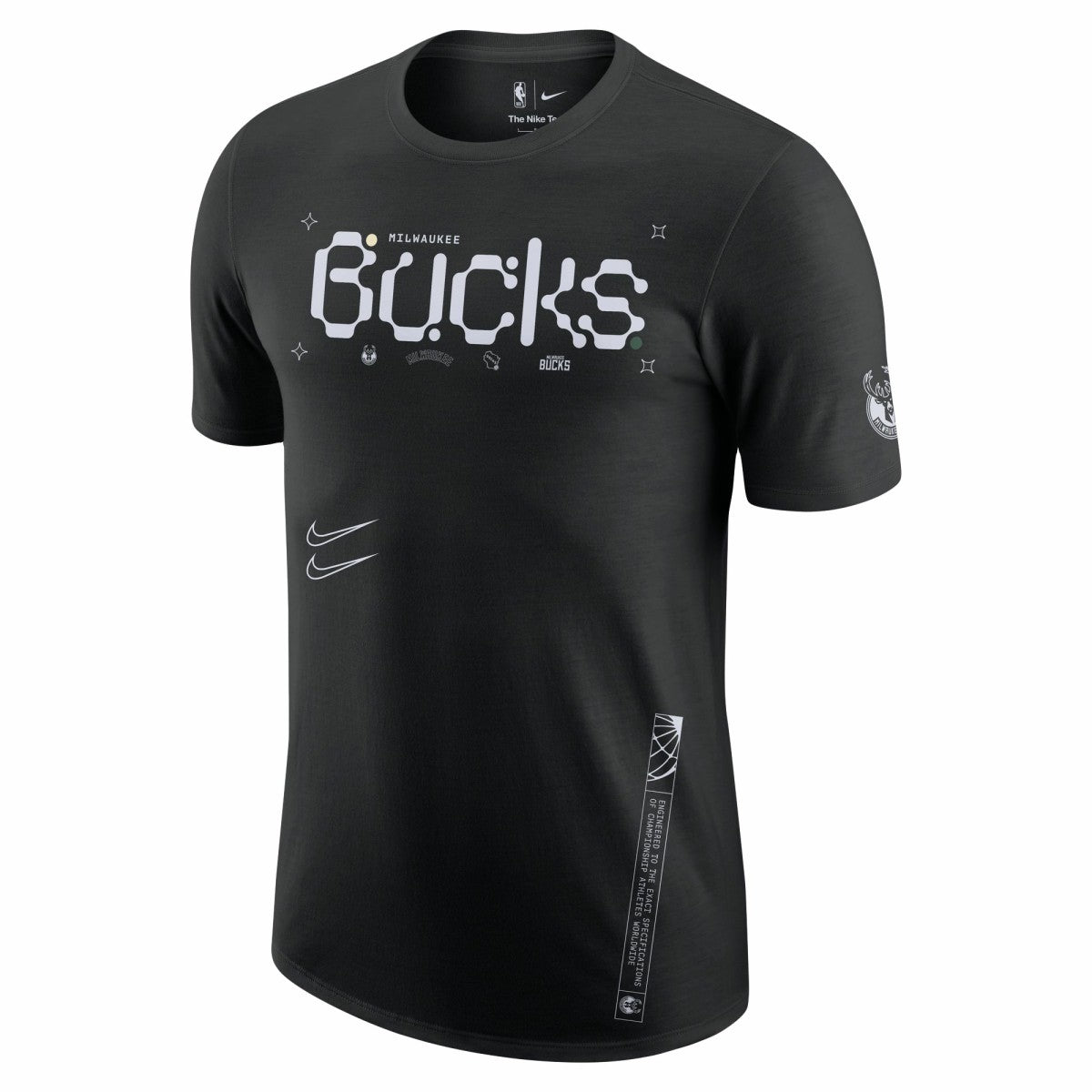 Milwaukee Bucks Courtside Air Traffic Control Max90 T-Shirt Black | Nike discount