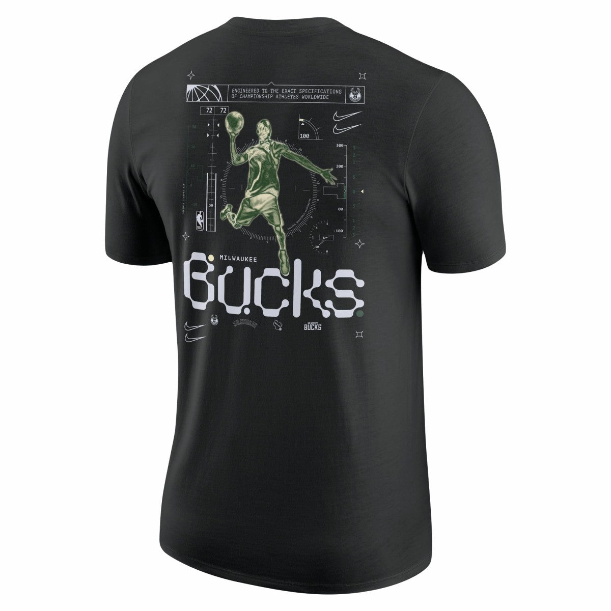 Milwaukee Bucks Courtside Air Traffic Control Max90 T-Shirt Black | Nike discount
