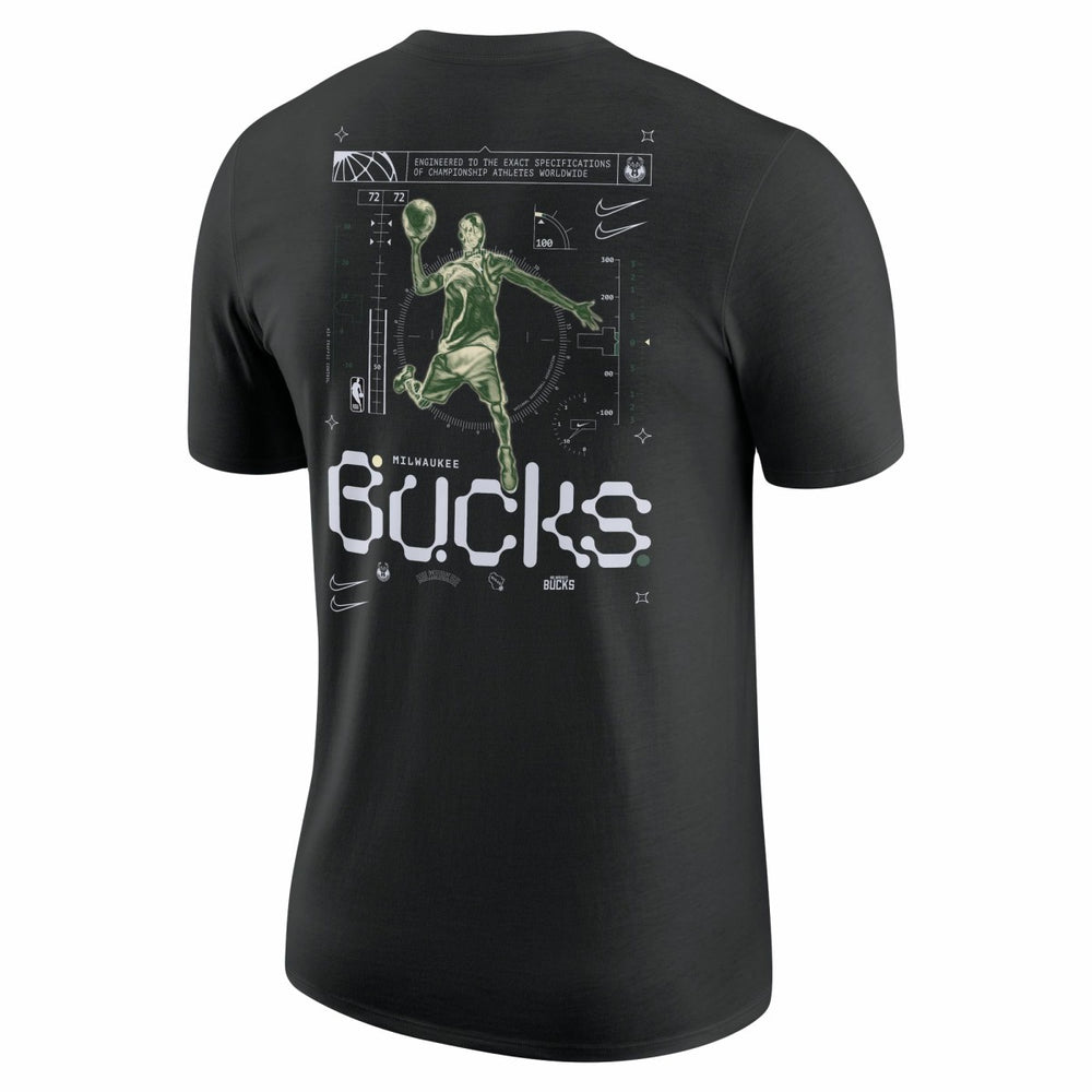 Milwaukee Bucks Courtside Air Traffic Control Max90 T-Shirt Black | Nike discount