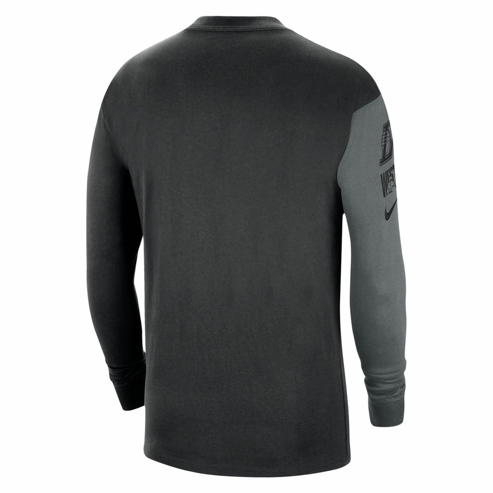 Los Angeles Lakers Courtside Versus Flight MAX90 Long Sleeve T-Shirt Black | Nike