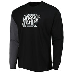 Brooklyn Nets Courtside Versus Flight MAX90 Long Sleeve T-Shirt Black | Nike Near Me