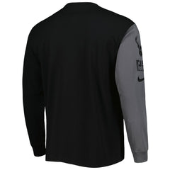Milwaukee Bucks Courtside Versus Flight MAX90 Long Sleeve T-Shirt Black | Nike Lifestyle