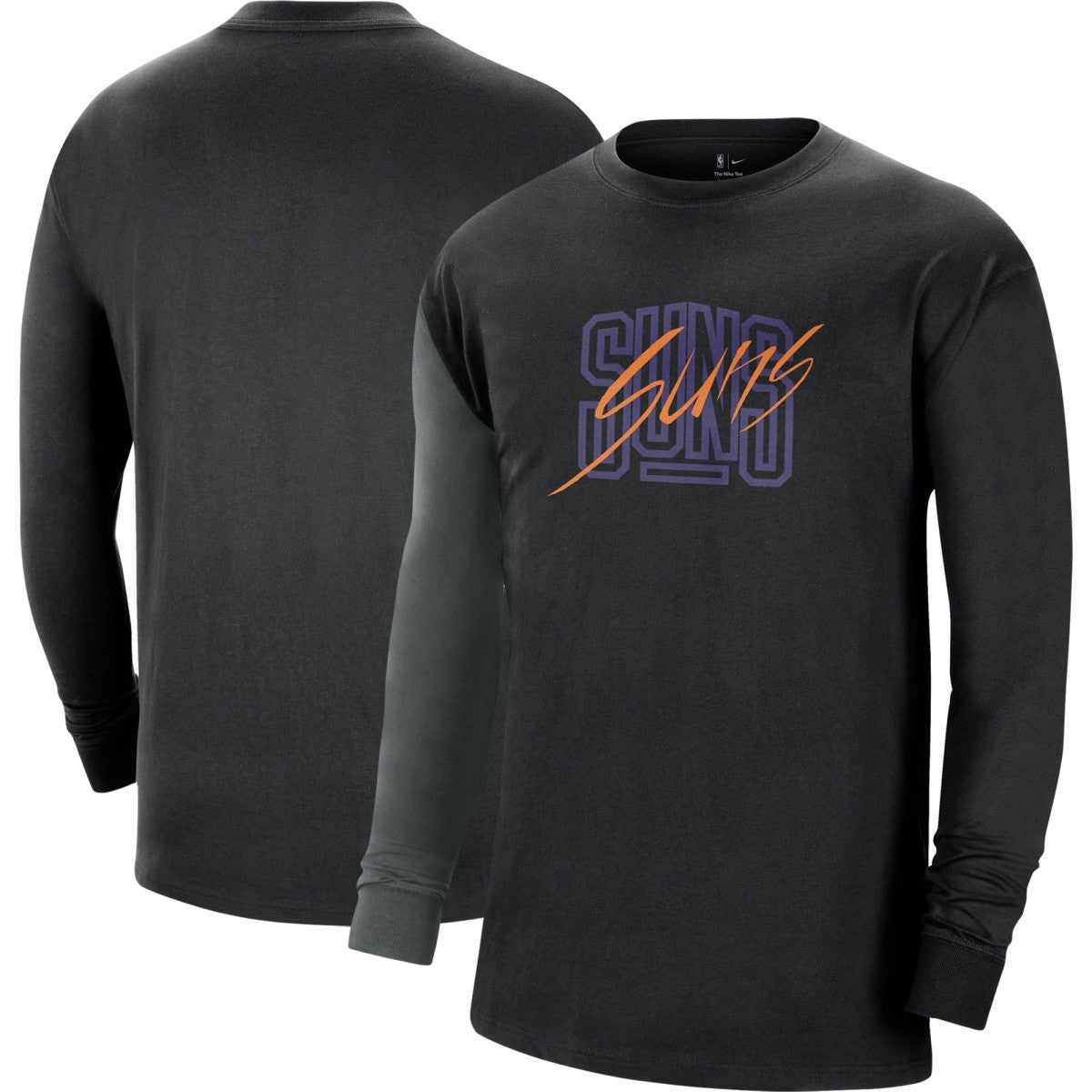 Phoenix Suns Courtside Versus Flight MAX90 Long Sleeve T-Shirt Black | Nike Near Me