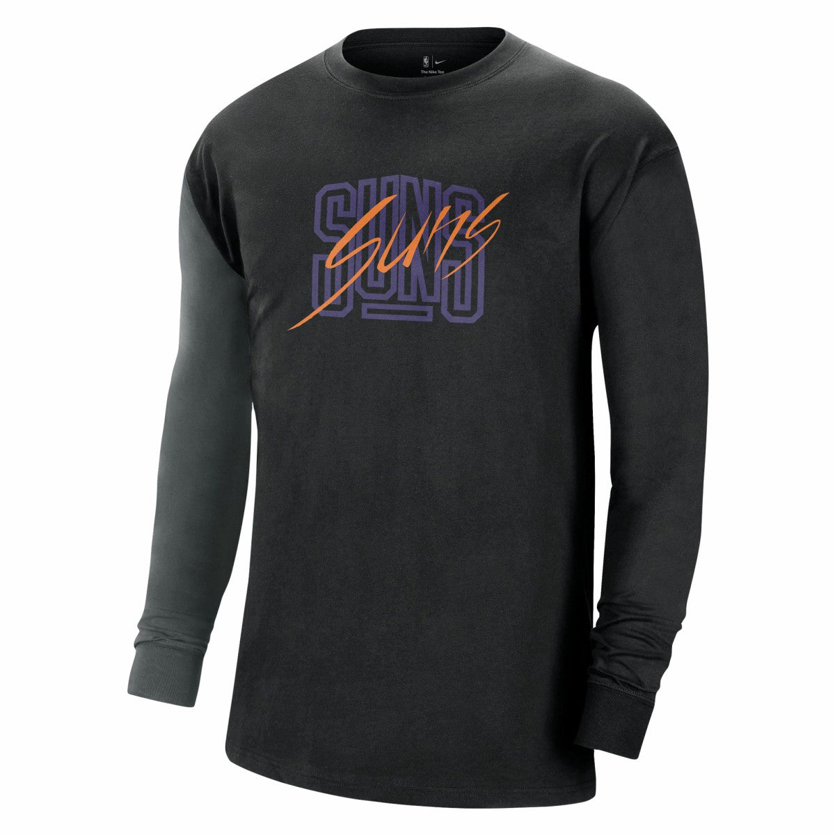 Phoenix Suns Courtside Versus Flight MAX90 Long Sleeve T-Shirt Black | Nike Near Me