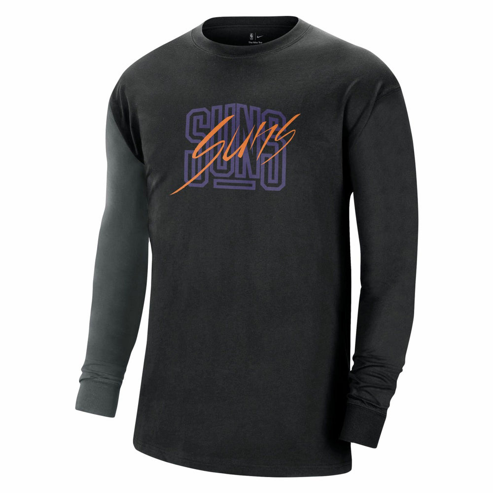 Phoenix Suns Courtside Versus Flight MAX90 Long Sleeve T-Shirt Black | Nike Near Me