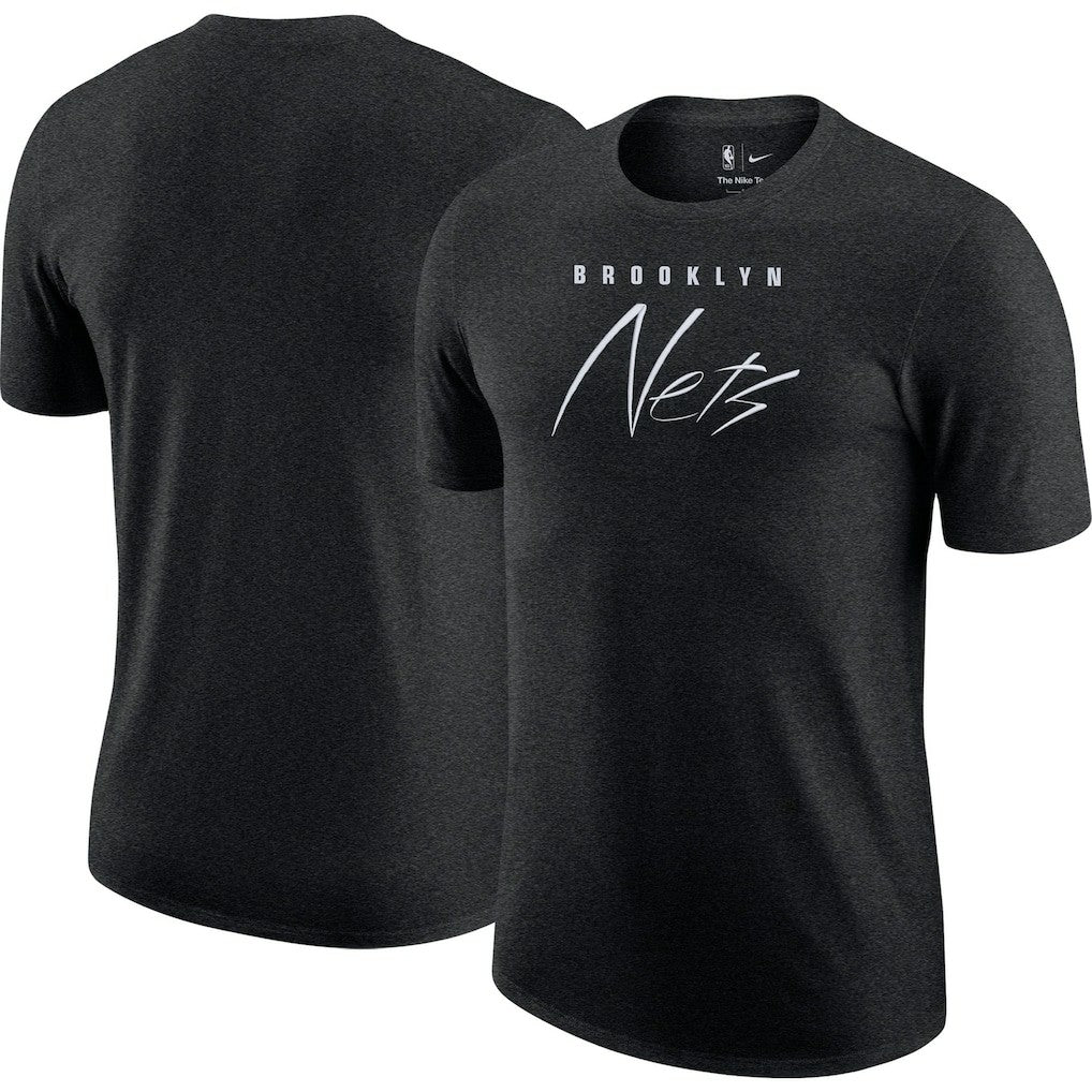 Brooklyn Nets Courtside Versus Flight Max90 T-Shirt Heather Black | Nike US