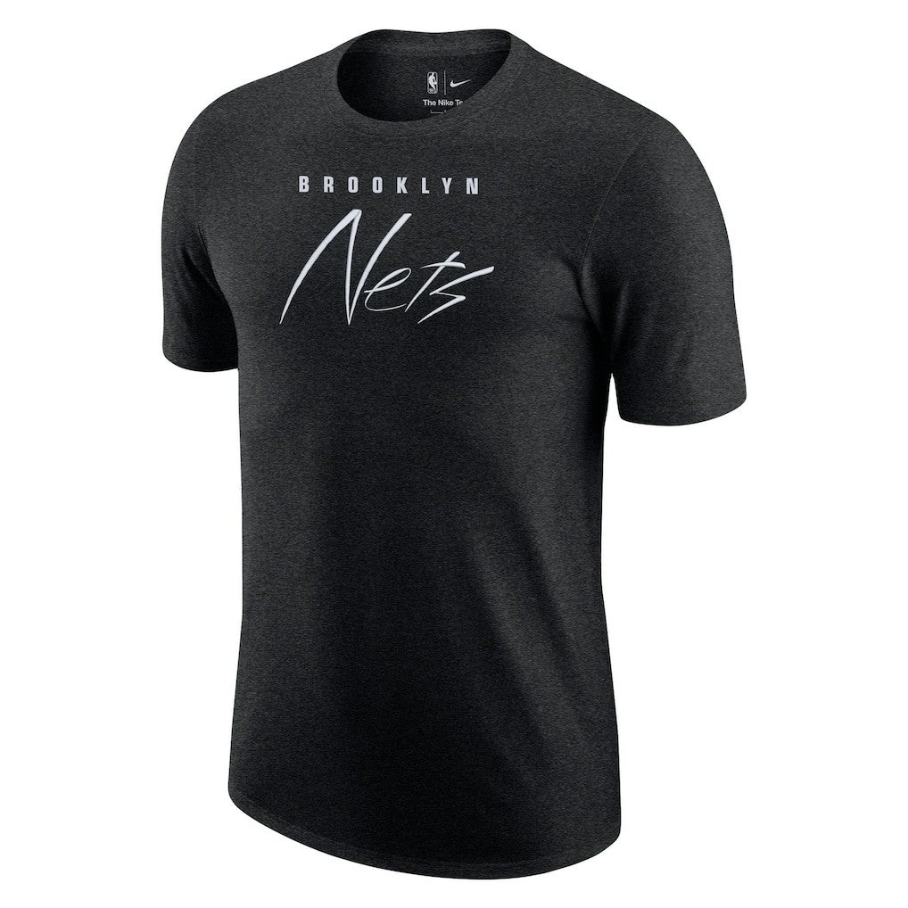 Brooklyn Nets Courtside Versus Flight Max90 T-Shirt Heather Black | Nike US