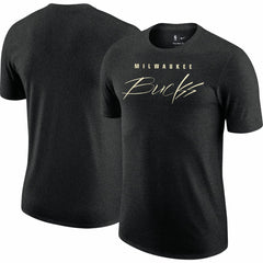 Milwaukee Bucks Courtside Versus Flight Max90 T-Shirt Heather Black | Nike outlet