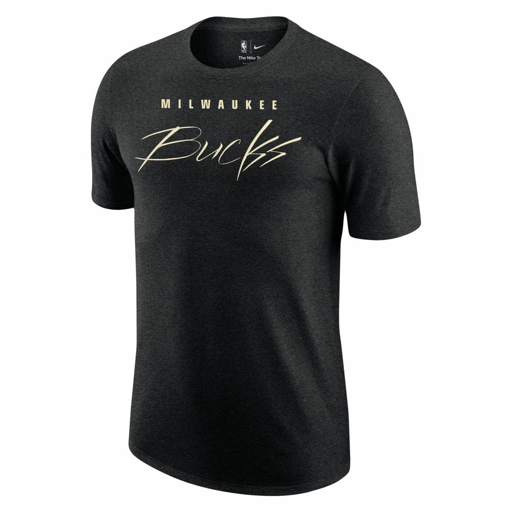 Milwaukee Bucks Courtside Versus Flight Max90 T-Shirt Heather Black | Nike outlet