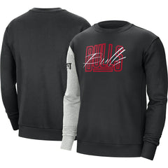 Chicago Bulls Courtside Versus Force & Flight Pullover Sweatshirt for sale Black/Heather Gray | Nike discount