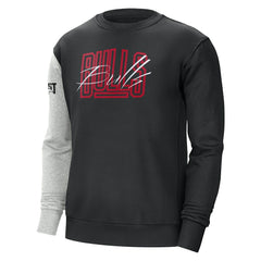 Chicago Bulls Courtside Versus Force & Flight Pullover Sweatshirt for sale Black/Heather Gray | Nike discount