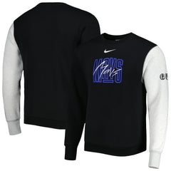 Dallas Mavericks Courtside Versus Force & Flight Pullover Sweatshirt for sale Black/Heather Gray | Nike