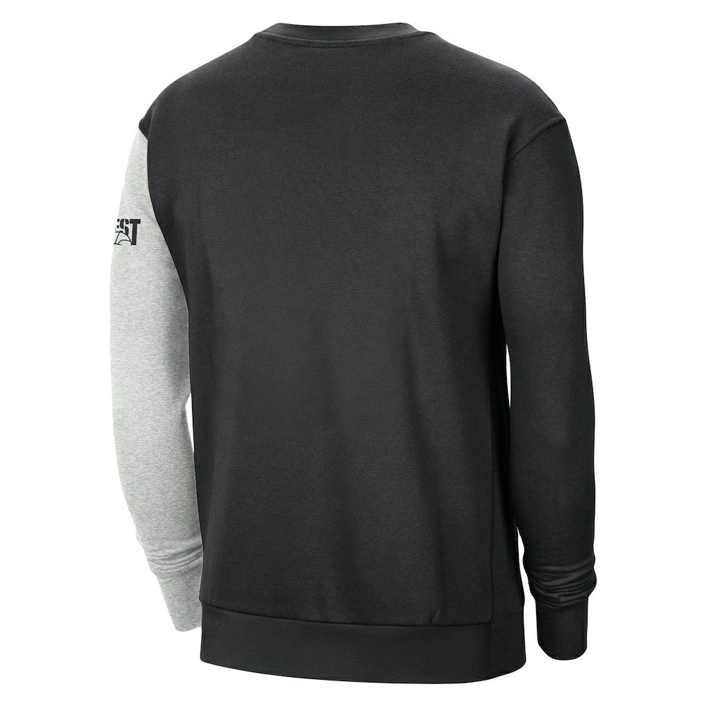 Golden State Warriors Courtside Versus Force & Flight Pullover Sweatshirt for sale Black/Heather Gray | Nike Near Me