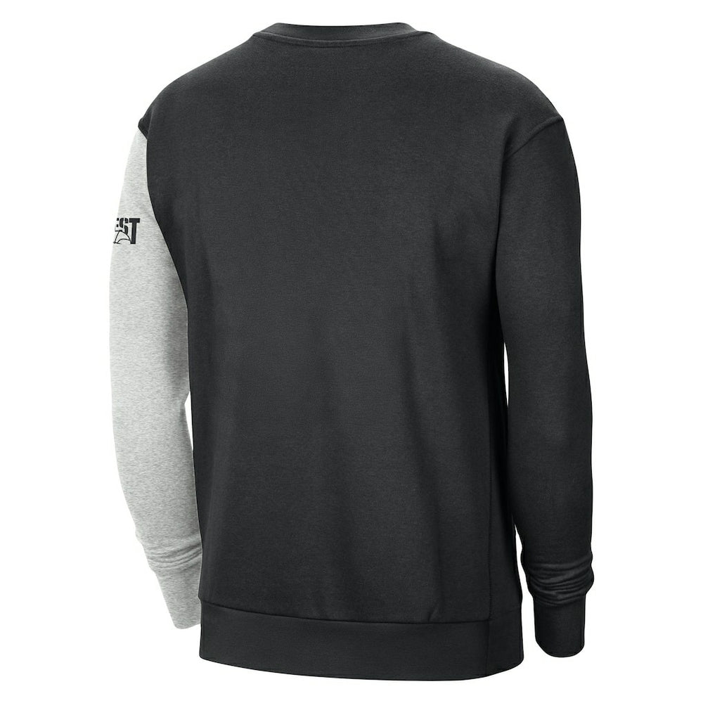 Golden State Warriors Courtside Versus Force & Flight Pullover Sweatshirt for sale Black/Heather Gray | Nike Near Me