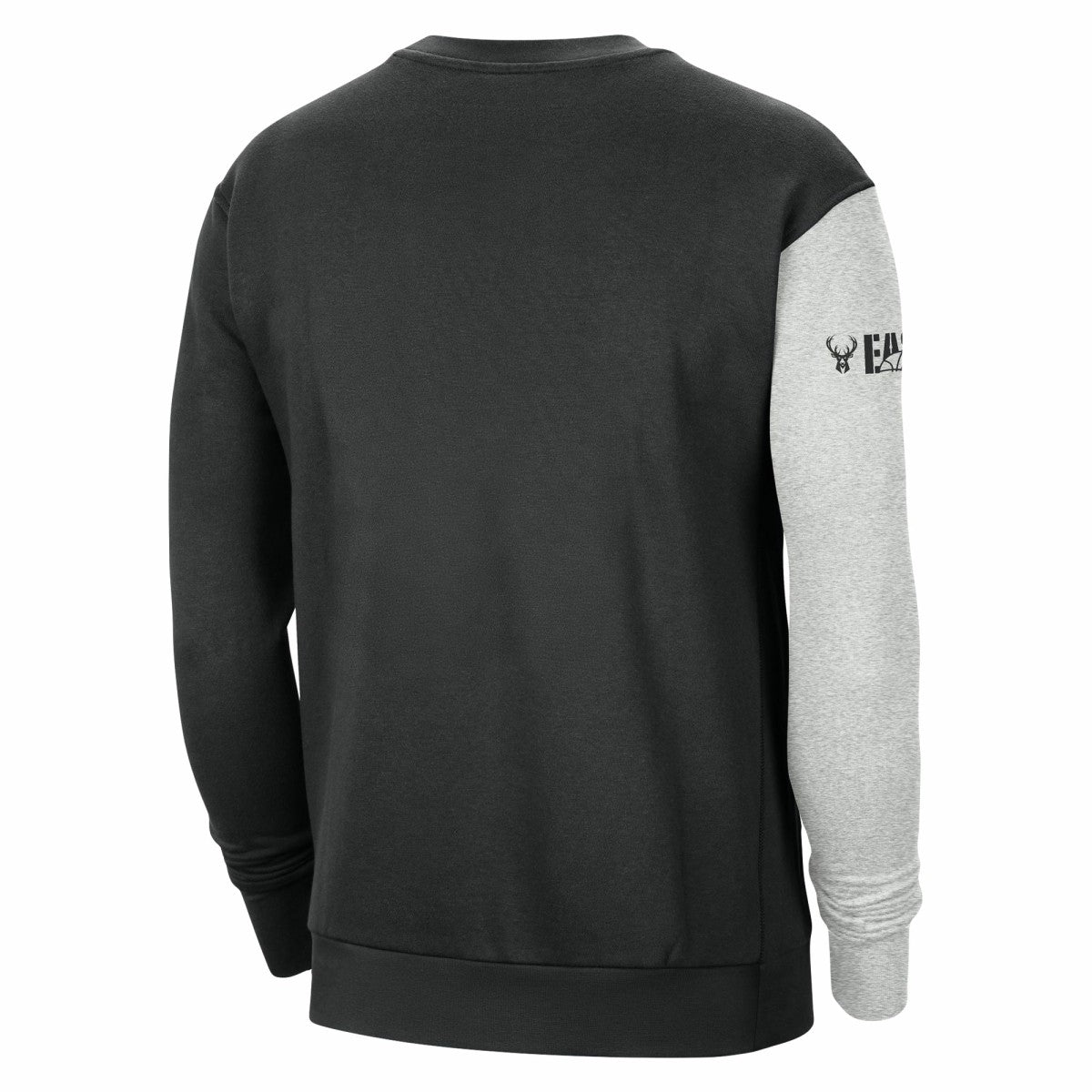 Milwaukee Bucks Courtside Versus Force & Flight Pullover Sweatshirt Black/Heather Gray | Nike