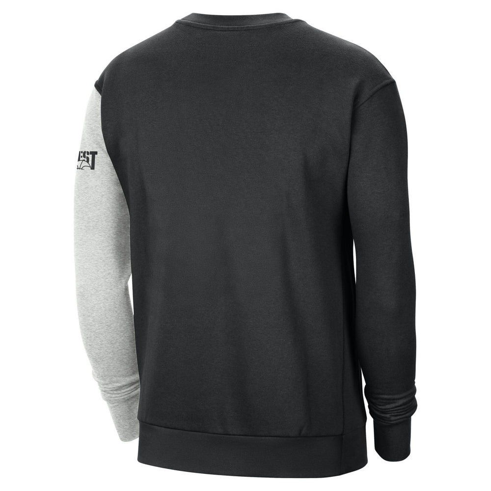 Phoenix Suns Courtside Versus Force & Flight Pullover Sweatshirt Black/Heather Gray | Nike US