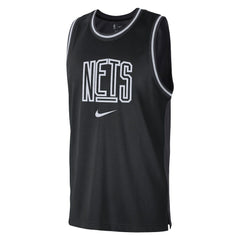 Brooklyn Nets Courtside Versus Force Split DNA Performance Mesh Tank Top Black/Anthracite | Nike for sale