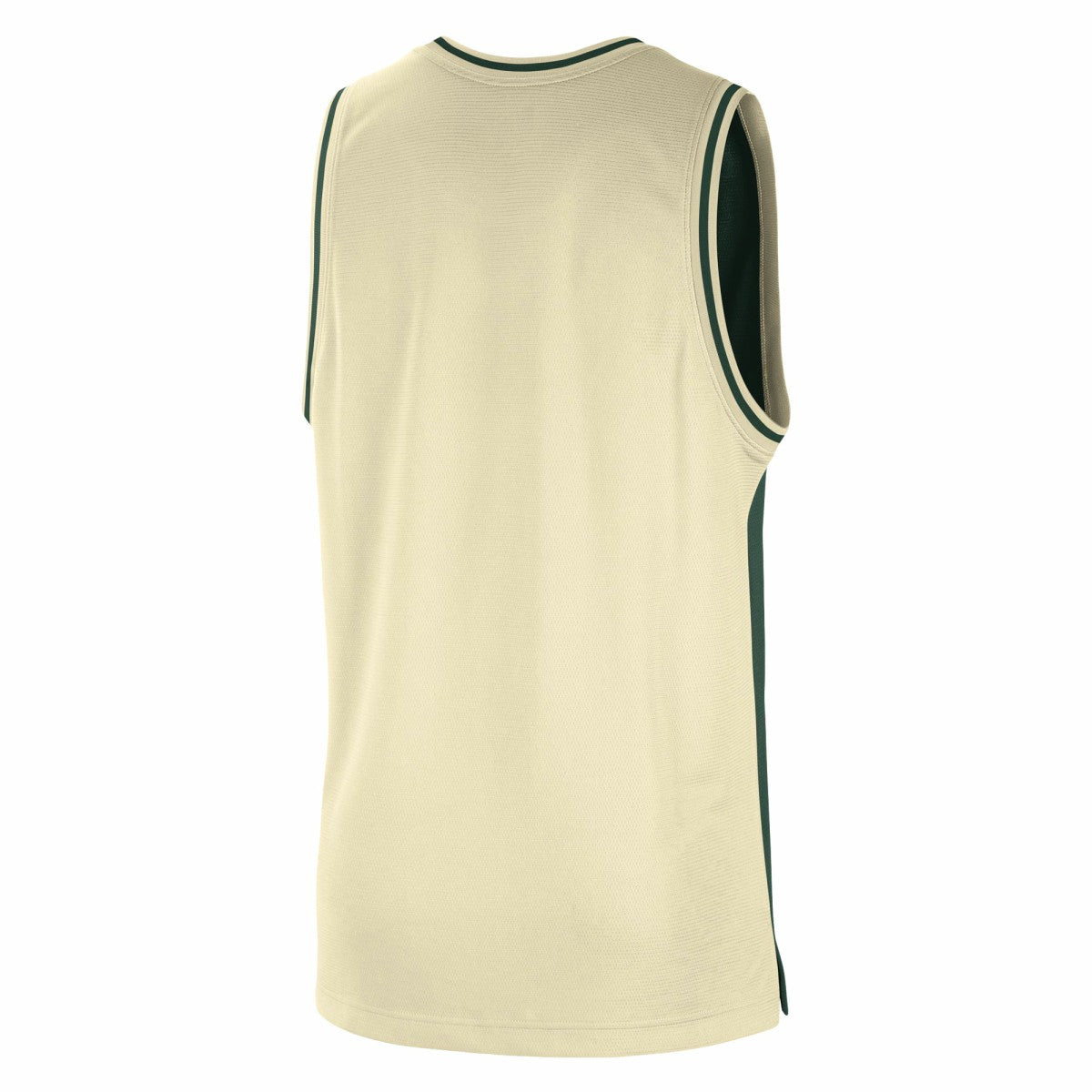 Milwaukee Bucks Courtside Versus Force Split DNA Performance Mesh Tank Top Hunter Green/Cream | Nike