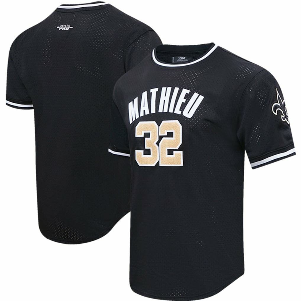 Tyrann Mathieu New Orleans Saints Pro Standard Mesh Player Name & Number Top Black