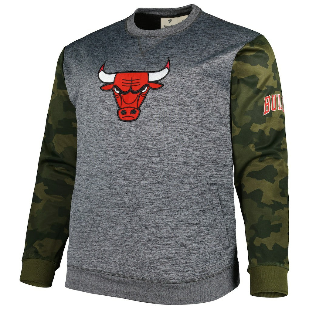 Chicago Bulls Big & Tall Camo Stitched Sweatshirt Heather Charcoal | Fanatics Near Me
