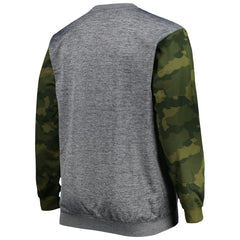 Los Angeles Lakers Big & Tall Camo Stitched Sweatshirt Heather Charcoal | Fanatics Lifestyle