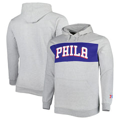 Philadelphia 76ers Big & Tall Wordmark Pullover Hoodie Heather Gray | Fanatics Near Me