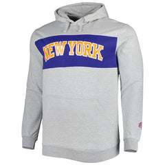New York Knicks Big & Tall Wordmark Pullover Hoodie Heather Gray | Fanatics Lifestyle